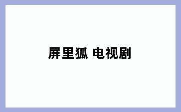 屏里狐 电视剧